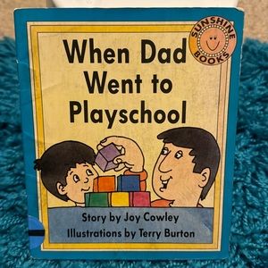 ⛱️2/$5⛱️When Dad went to pre-school, softcover, 1987